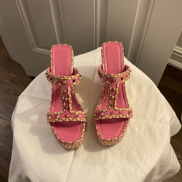 Valentino Garavani Shoes - Valentino Pink and Gold Espadrilles size 41